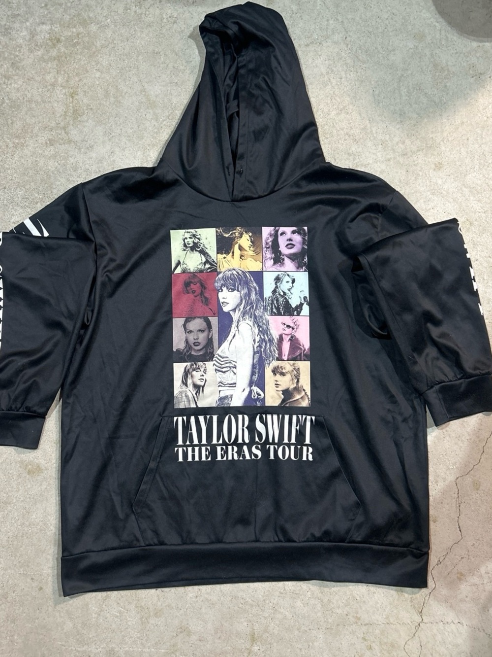 Taylor Swift Black Crewneck Sweatshirt with Multicolor Photo Grid
